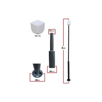 TRK 3 mt 89x51x2 mm + Küp Kamera Direği