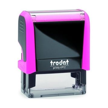 Trodat 4913 Neon Pembe Gövde Mavi Keçe Kaşe