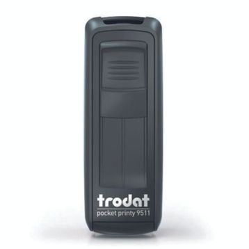 Trodat 9511 P4 38x14 mm Gümüş Siyah Keçe Cep Kaşesi