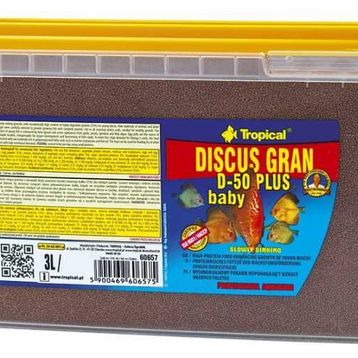 Tropical Discus Gran D-50 Plus Baby 3 lt 1,56 kg Balık Yemi