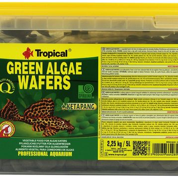 Tropical Green Algae Wafers 5 lt 2,25 kg Vatoz ve Çöpçü Balıkları İçin Balık Yemi