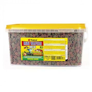 Tropical Mini Wafers Mix 3 lt 1,14 kg Vatoz ve Çöpçü Balıkları İçin Balık Yemi