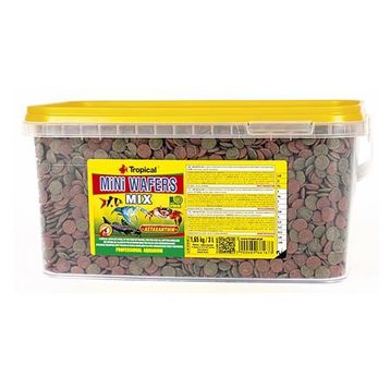 Tropical Mini Wafers Mix 3 lt 1,14 kg Vatoz ve Çöpçü Balıkları İçin Balık Yemi