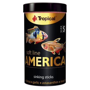 Tropical Softline America Kuzey ve Güney Amerika Balıkları için Yumuşak Taneli Small 250 ml 140 gr Balık Yemi