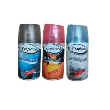Tropicana Air Freshener Anti Tobacco 260 ml + Tropikal 260 ml + Soft 260 ml Otomatik Makine Yedek Parfüm Spreyi Oda Kokusu