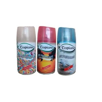 Tropicana Air Freshener Bubble Gum 260 ml + 260 ml Tropikal + 260 ml Soft Otomatik Makine Yedek Parfüm Spreyi Oda Kokusu