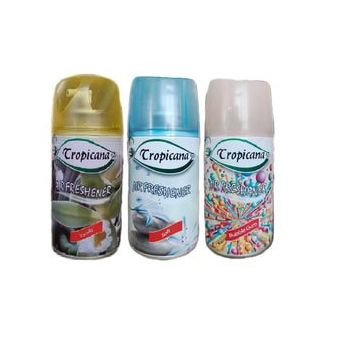 Tropicana Air Freshener İpeksi Vanilya 260 ml + Soft Hafif 260 ml + Bubble Gum Koku 260 ml Parfüm Sprey Oda Kokusu I