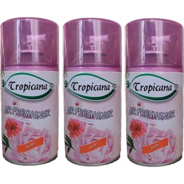 Tropicana Air Freshener Rose Gül Koku Bahçe Kokuları Parfüm Spreyi 260 ml x 3 Adet Oda Kokusu