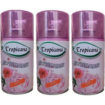 Tropicana Air Freshener Rose Gül Koku Bahçe Kokuları Parfüm Spreyi 260 ml x 3 Adet Oda Kokusu