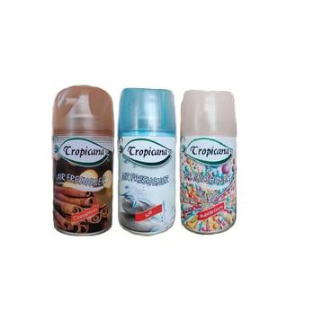 Tropicana Air Freshener Tarçın 260 ml + Soft Hafif 260 ml + Bubble Gum 260 ml Parfüm Sprey Oda Kokusu