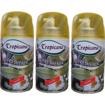 Tropicana Air Freshener Vanilya İpeksi Bahar Koku Parfüm Sprey 260 ml x 3 Adet Oda Kokusu