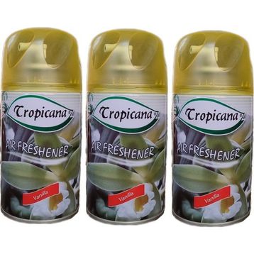 Tropicana Air Freshener Vanilya İpeksi Bahar Koku Parfüm Sprey 260 ml x 3 Adet Oda Kokusu
