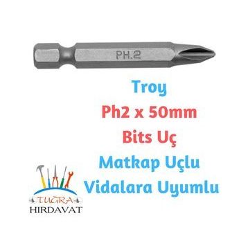 Troy Ph2x50 mm Bits Yıldız Tornavida Uç