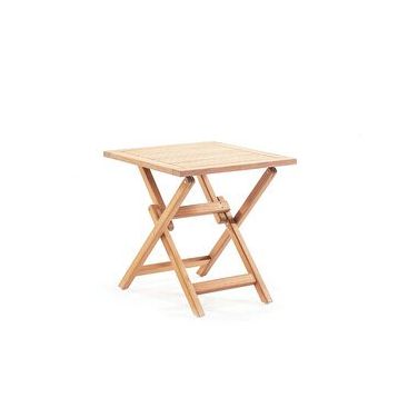 Truva 80x80 cm İroko Katlanabilir Kare Bahçe Balkon Mutfak Teras Masası