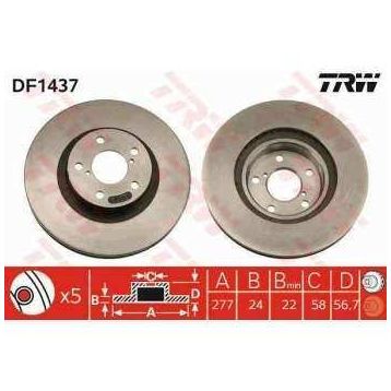 TRW DF1437 Ön Fren Aynası