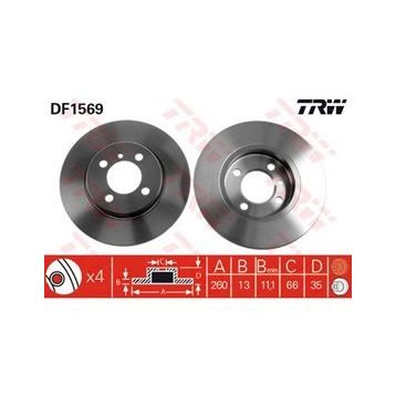 TRW DF1569 Bmw Ön Fren Diski