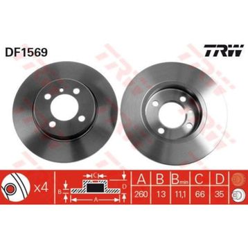 TRW DF1569 Bmw Ön Fren Diski