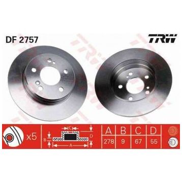 TRW DF2757 Arka Fren Diski