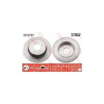 TRW DF2757 Arka Fren Diski