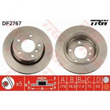 TRW DF2767 BMW Arka Fren Diski