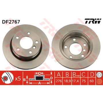 TRW DF2767 BMW Arka Fren Diski