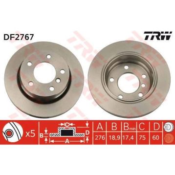 TRW DF2767 BMW Arka Fren Diski