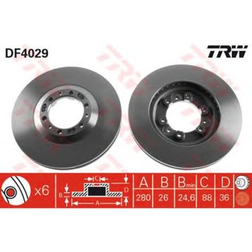Trw DF4029 Opel Frontera Ön Fren Diski