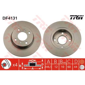 TRW DF4131 Agila Ön Fren Diski