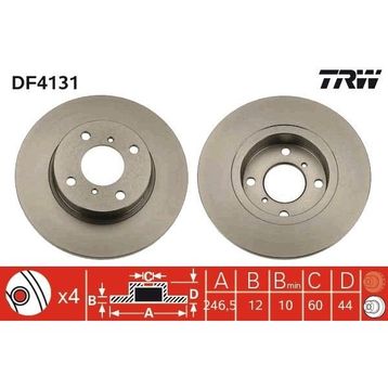 TRW DF4131 Agila Ön Fren Diski