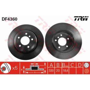 TRW DF4360 Bmw Arka Fren Diski