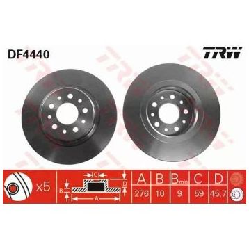 TRW DF4440 Ayna Arka Fren Diski