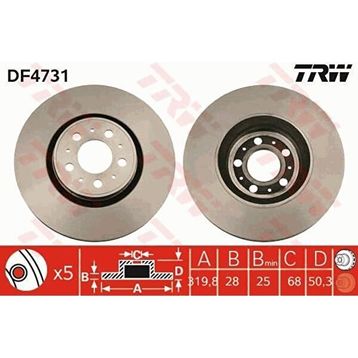 Trw DF4731 Volvo S60 Ön Fren Diski