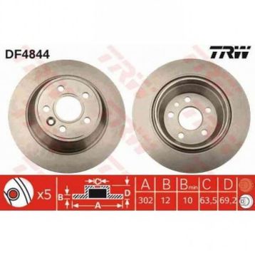 TRW DF4844 Ayna Arka Fren Diski
