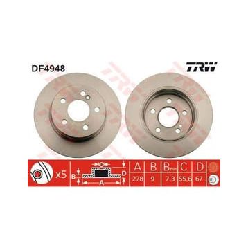 TRW DF4948 Arka Fren Diski