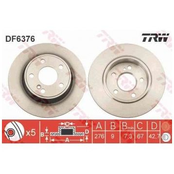 TRW DF6376 A Arka Fren Diski