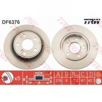 TRW DF6376 A Arka Fren Diski