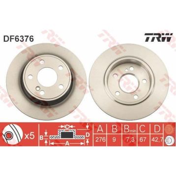 TRW DF6376 A Arka Fren Diski