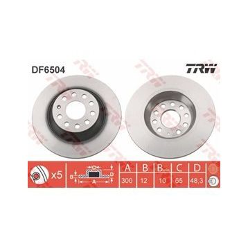 TRW DF6504 Golf Arka Fren Diski