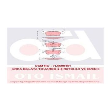 TRW GDB1672 Arka Fren Balatası