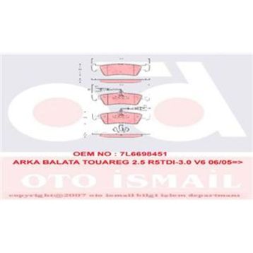 TRW GDB1672 Arka Fren Balatası