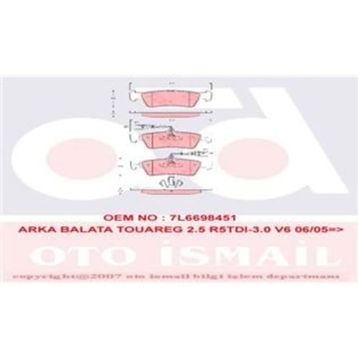 TRW GDB1672 Arka Fren Balatası