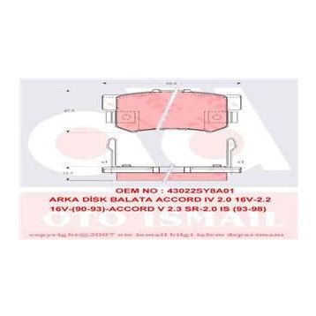 TRW GDB3154 Arka Fren Balatası