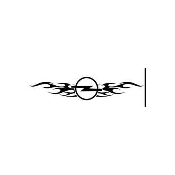 TSC Z1496 Opel Alev Desenli Etiket Modifiye 30cm Yapıştırma Sticker