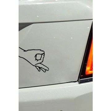 TSC Z1962 Komik El Hareketi Araba Sticker