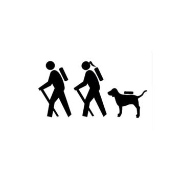 TSC Z2016 Çift Yürüyüş Köpek Kamp Aile Araba Sticker