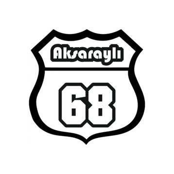 TSC Z2129 68 Plaka Aksaraylı Araba Sticker