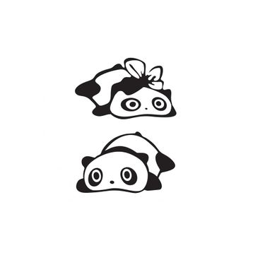 TSC Z483 Yan Ayna Panda Araba Sticker