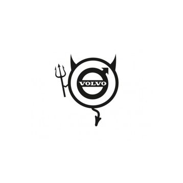TSC Z745 Volvo Komik Şeytan Araba Sticker