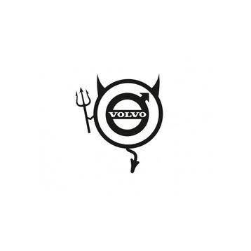 TSC Z745 Volvo Komik Şeytan Araba Sticker