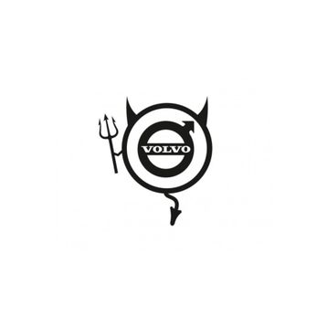 TSC Z745 Volvo Komik Şeytan Araba Sticker